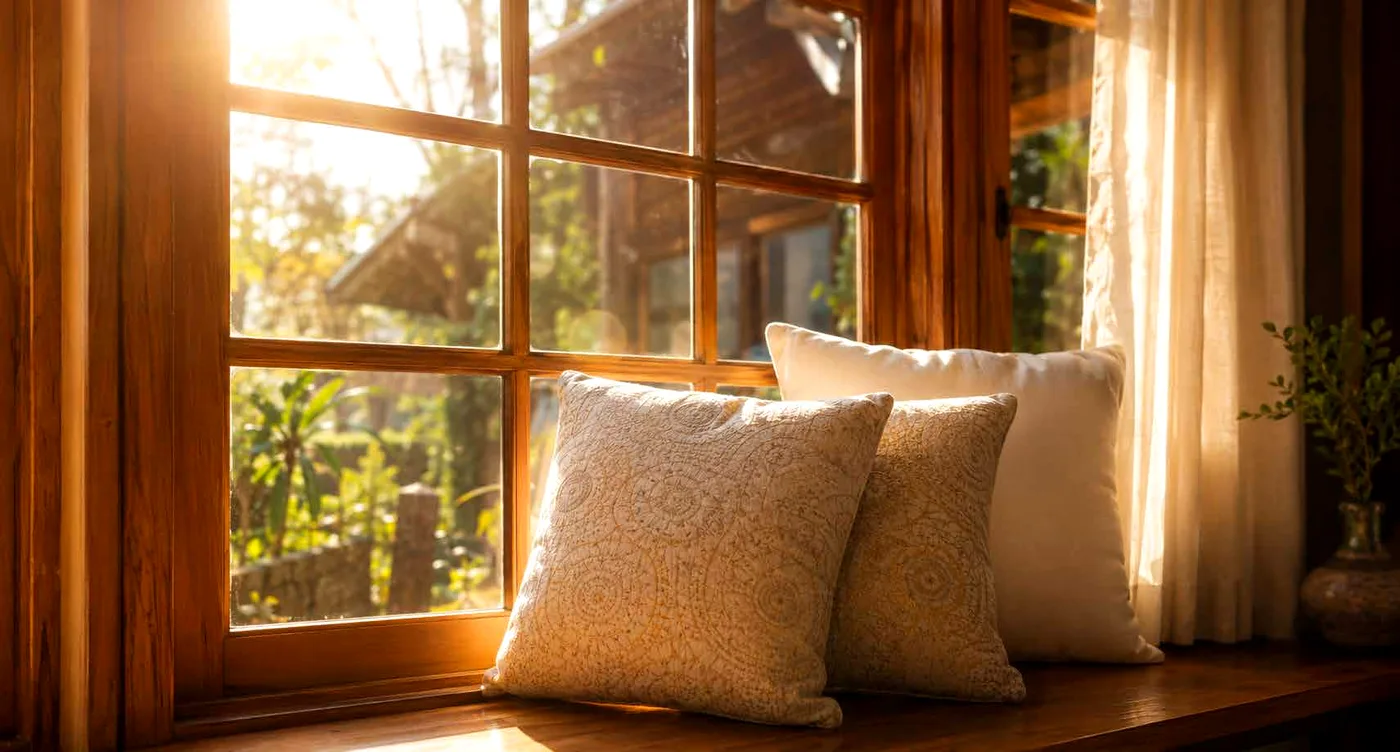 Sunlit window seat (representative image)