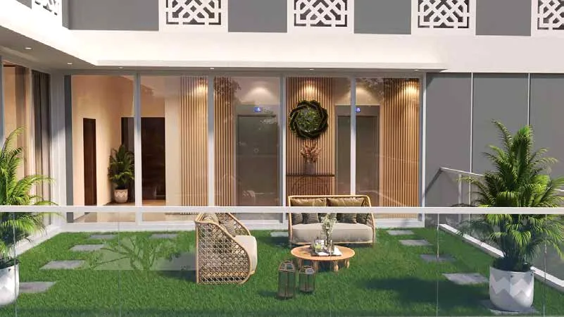 Clubhouse lobby courtyard (artist's impression)